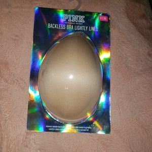 PINK backless bra lightly lined D/DD